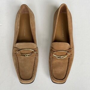 Vintage St. John Sport Chestnut Brown suede loafers